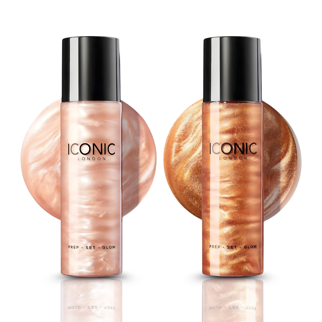 Iconic London Prep Set Makeup Fixer Long Lasting Glow Spray