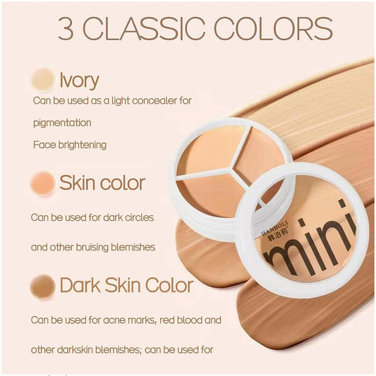 3 in 1 concealer with FREE Blending Brush - For Brightening, Concealing & Contouring