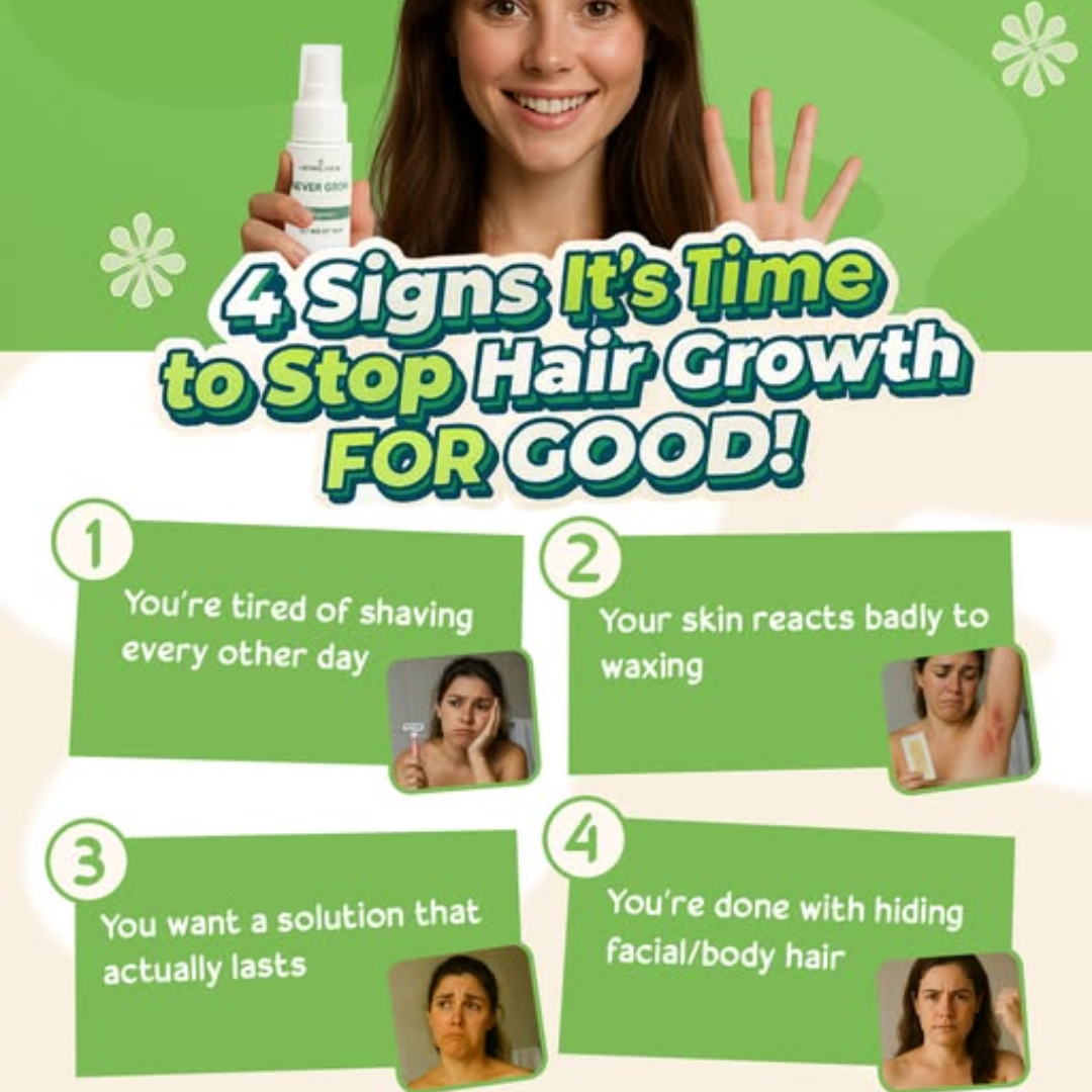 Herbs Asia Never Grow Hair Delay Serum | Permanent Hair Growth Inhibitor for Face & Body | Buy 1 Get 1 Free