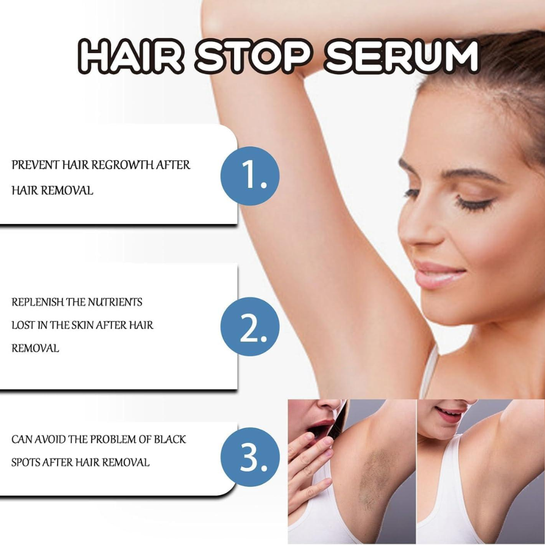 Herbs Asia Never Grow Hair Delay Serum | Permanent Hair Growth Inhibitor for Face & Body | Buy 1 Get 1 Free