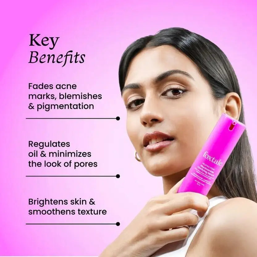 Foxtale Niacinamide Clarify Serum (Reduce Acne & Dark post + Brighten up skin tone)