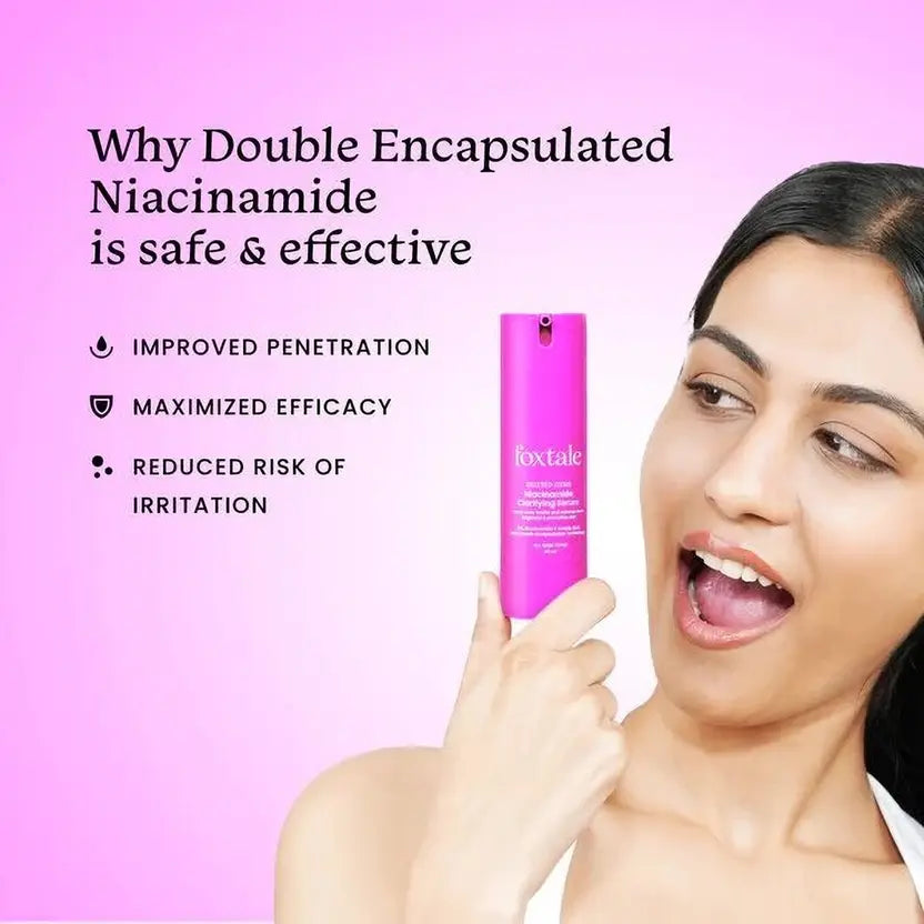 Foxtale Niacinamide Clarify Serum (Reduce Acne & Dark post + Brighten up skin tone)