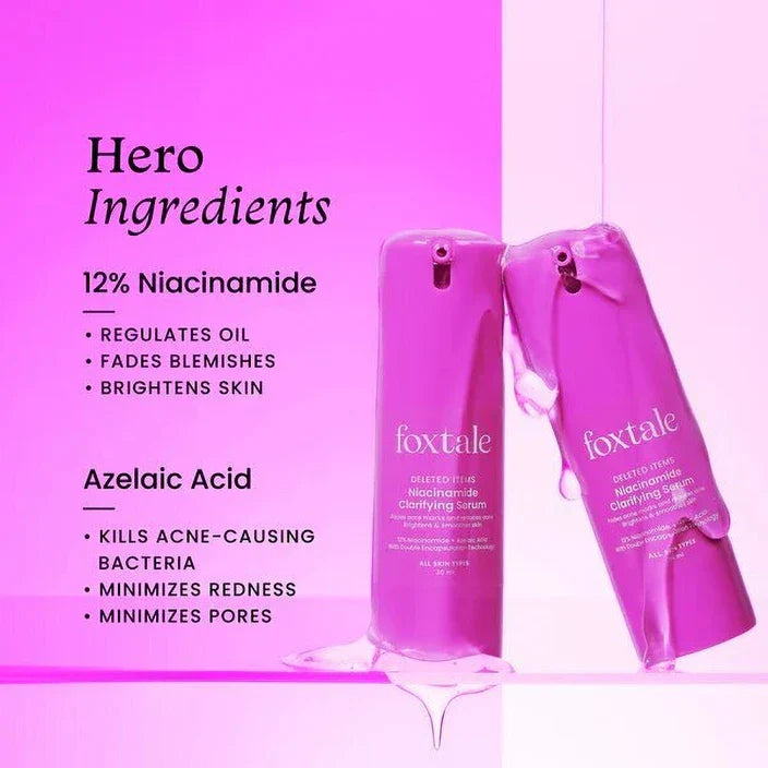 Foxtale Niacinamide Clarify Serum (Reduce Acne & Dark post + Brighten up skin tone)