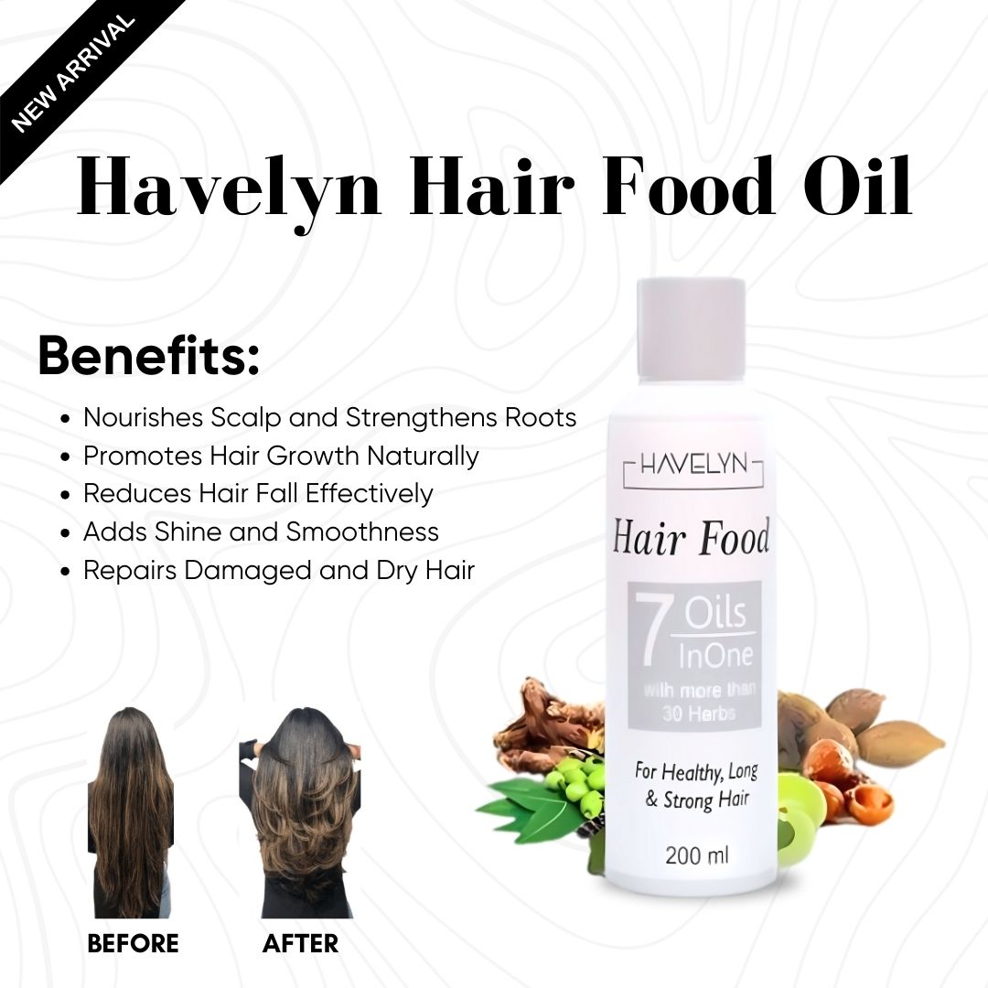 4 in 1 Havelyn deal - Includes Hair Food Oil, Onion & Rosemary Extracts Hair Shampoo, Hair Serum and Hair Mask.