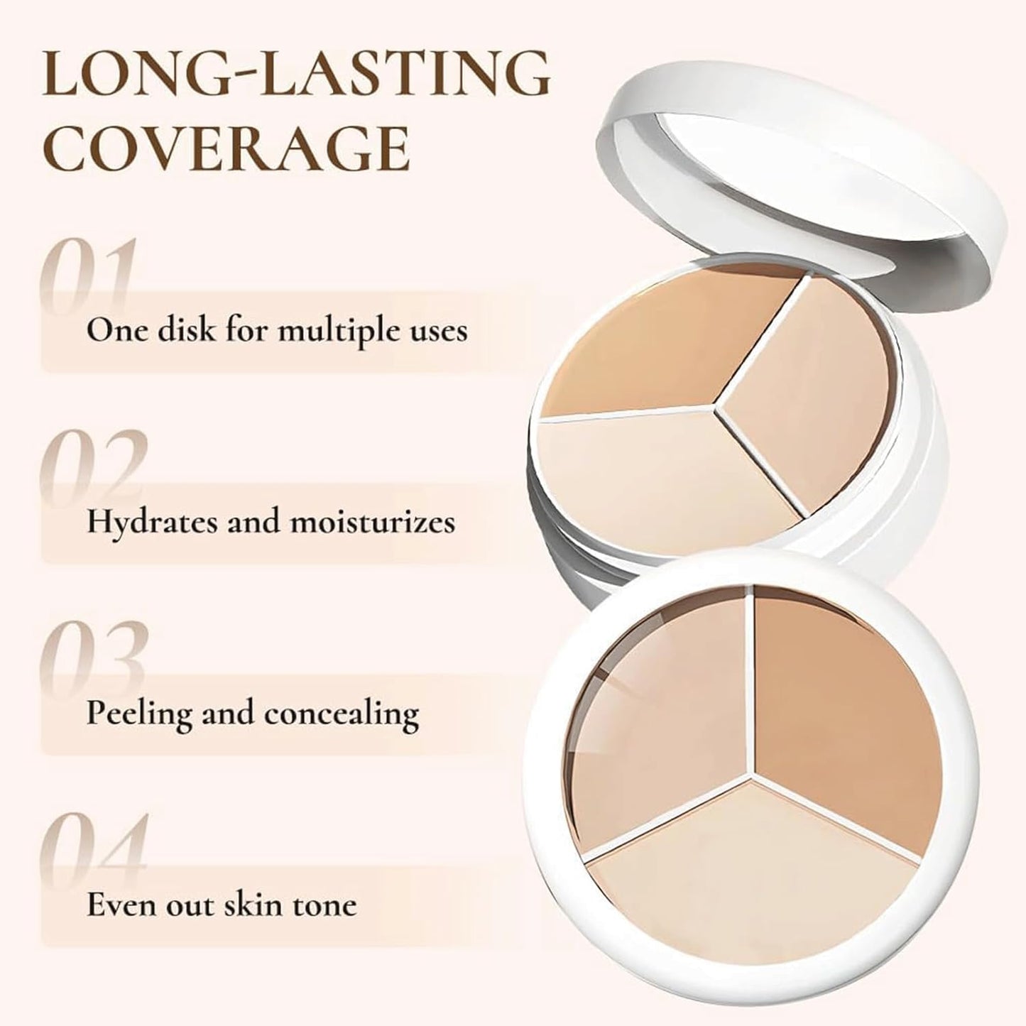 3-in-1 Concealer Pot – Correct, Contour & Highlight in One Swipe