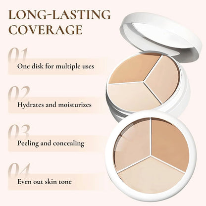3-in-1 Concealer Pot – Correct, Contour & Highlight in One Swipe