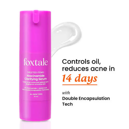 Foxtale Niacinamide Clarify Serum (Reduce Acne & Dark post + Brighten up skin tone)