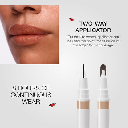 2 in 1 Lip Stain Pen by Stila (Lip liner + Lipstick) - Super Long-lasting & Waterproof