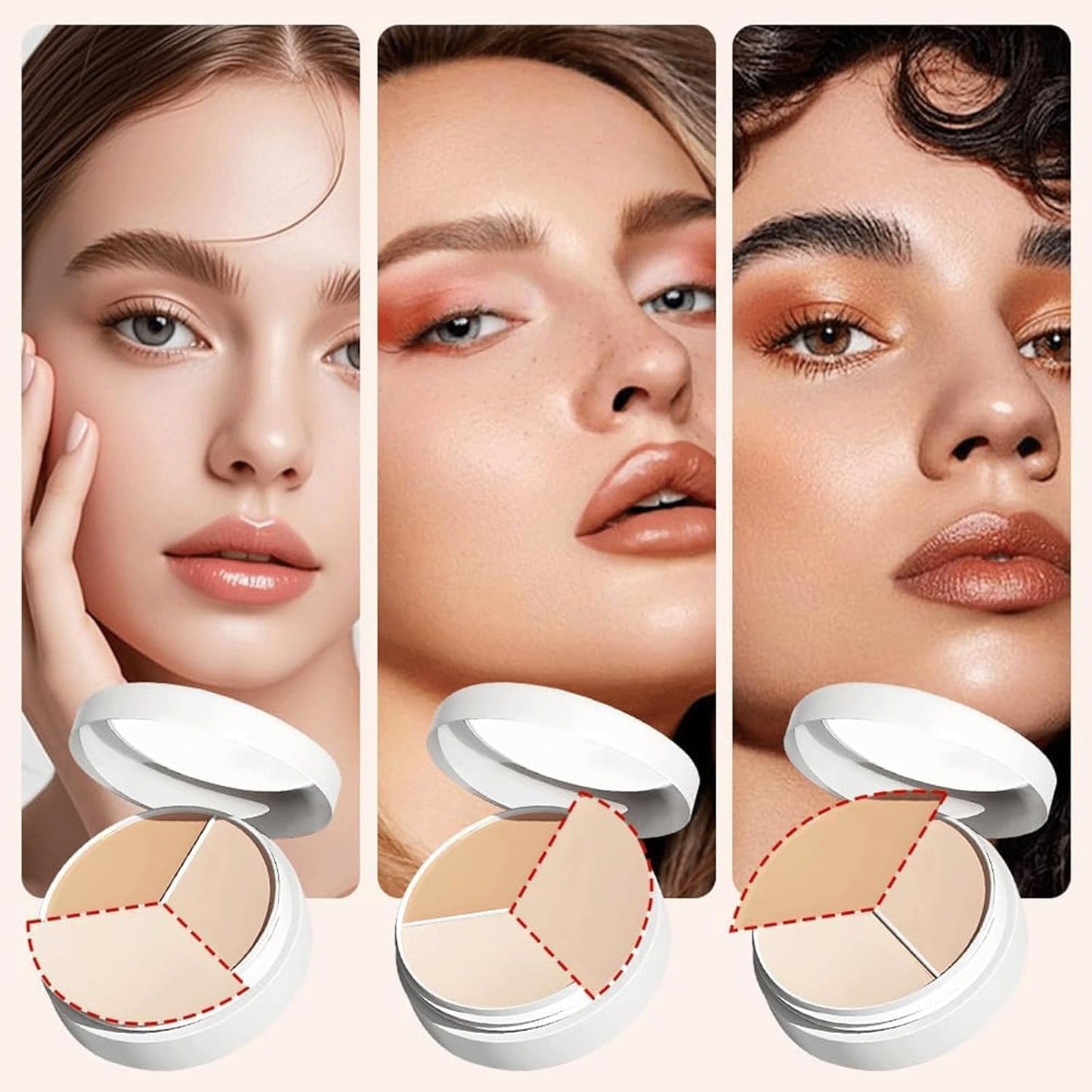 3-in-1 Concealer Pot – Correct, Contour & Highlight in One Swipe