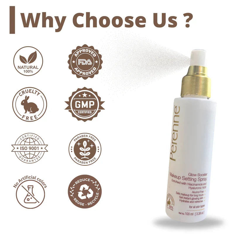 3-in-1 Glow Booster Makeup Setting Spray - Prep, Set & Glow!