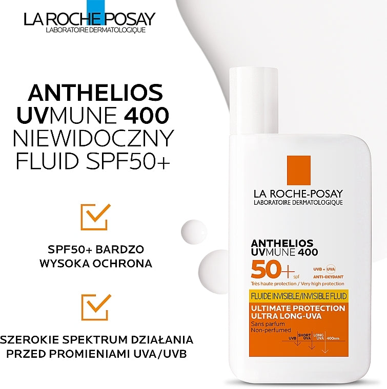 La Roche-Posay Anthelios Invisible Fluid SPF50+ Sunblock