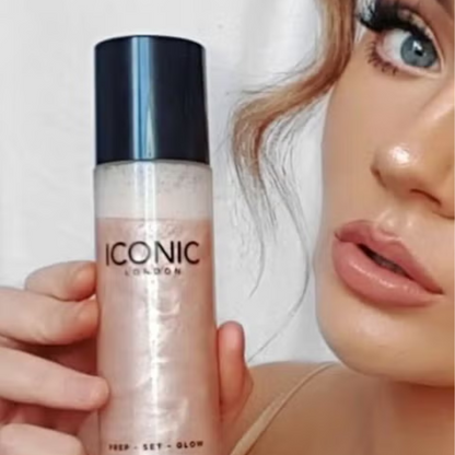 Iconic London Prep Set Makeup Fixer Long Lasting Glow Spray