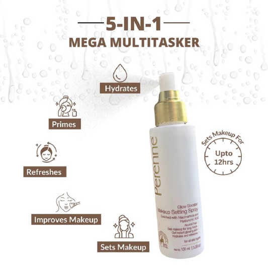 3-in-1 Glow Booster Makeup Setting Spray - Prep, Set & Glow!