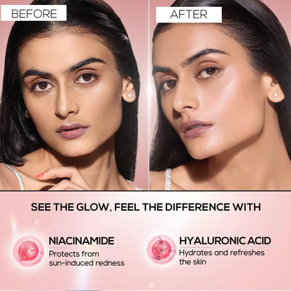 3-in-1 Glowing Sunscreen with SPF 50 , Niacinamide & Hyaluronic Acid (Hydration, Protection & instant Glow)