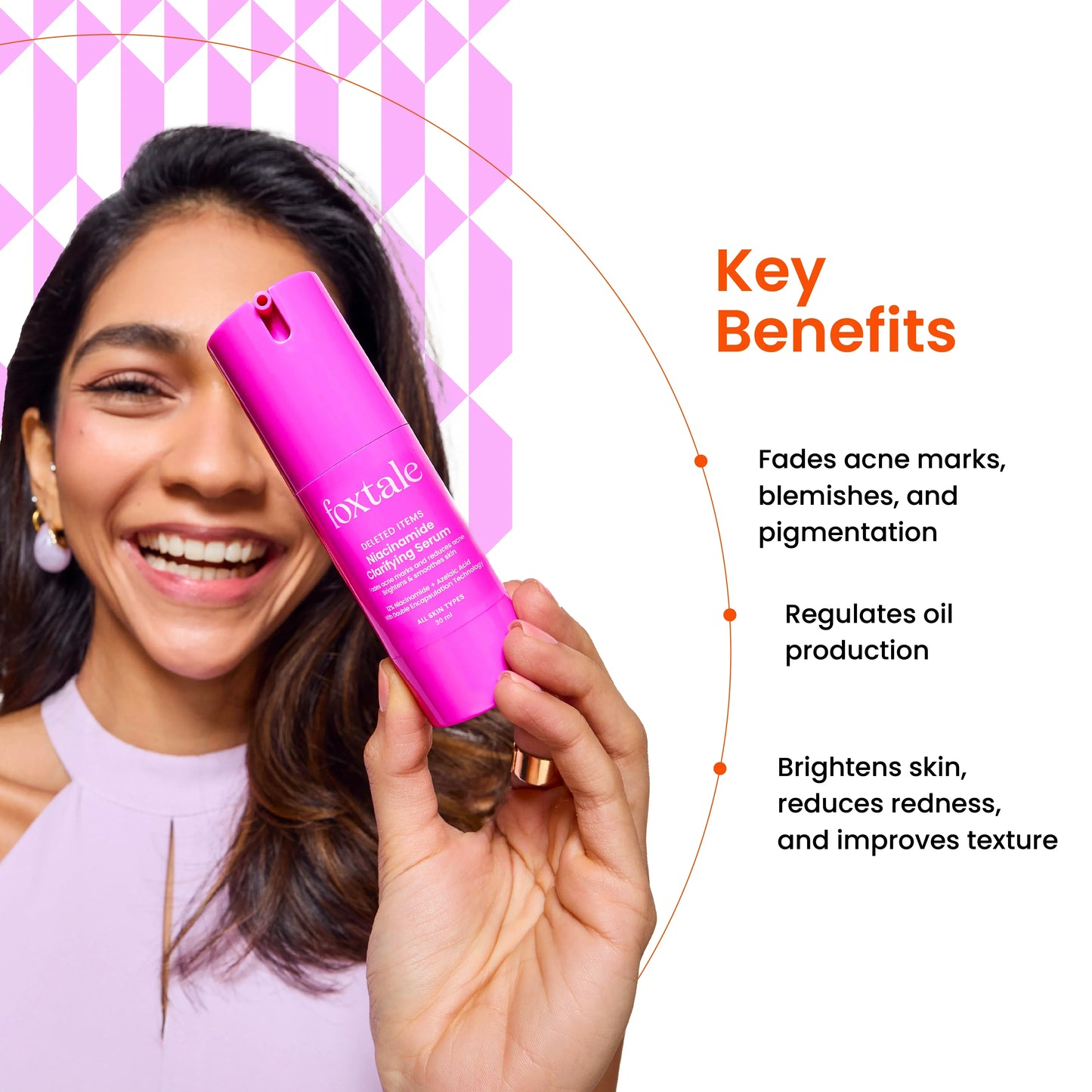 Foxtale Niacinamide Clarify Serum (Reduce Acne & Dark post + Brighten up skin tone)