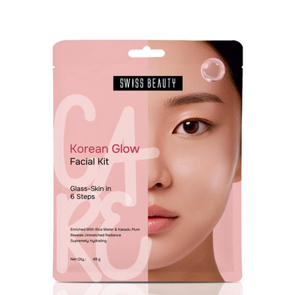 Swiss Beauty Care Korean Glow Facial Kit | 6-Steps For Glass-Skin