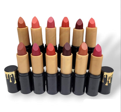 Buy Pack of 12 Matte Lipsticks💄✨ & Get Free 6Pcs Professional Lip Pencils Set