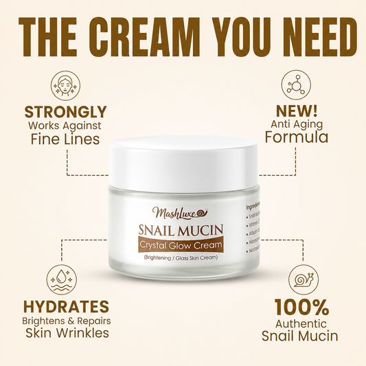 Mashluxe Snail Mucin Glow Combo Deal - Cream + Vitamin C Serum | Buy 2 at 1 Price