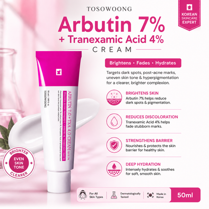 TOSOWOONG Arbutin 7% + Tranexamic Acid 4% Cream 50ml