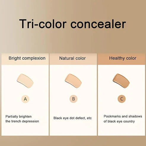 3 in 1 concealer with FREE Blending Brush - For Brightening, Concealing & Contouring