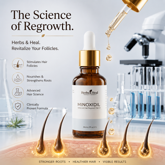 Herbs & Heal Minoxidil Hair Growth Serum | Reduce Hair Fall & Stimulate Healthy Hair Growth
