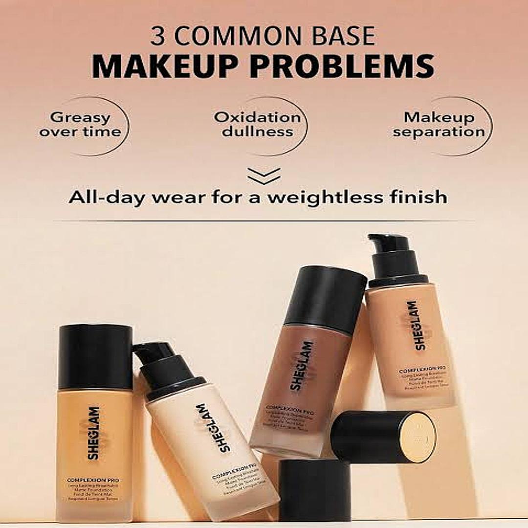 SheGlam Complexion Pro Long Lasting Breathable Matte Foundation and Get Blender Free